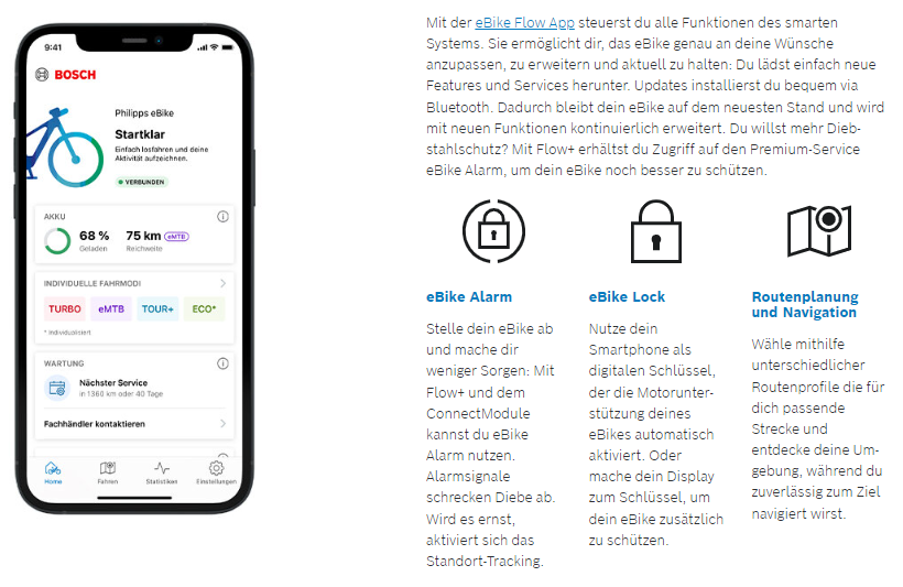 Bosch Intuvia 100 E-Bike Flow App